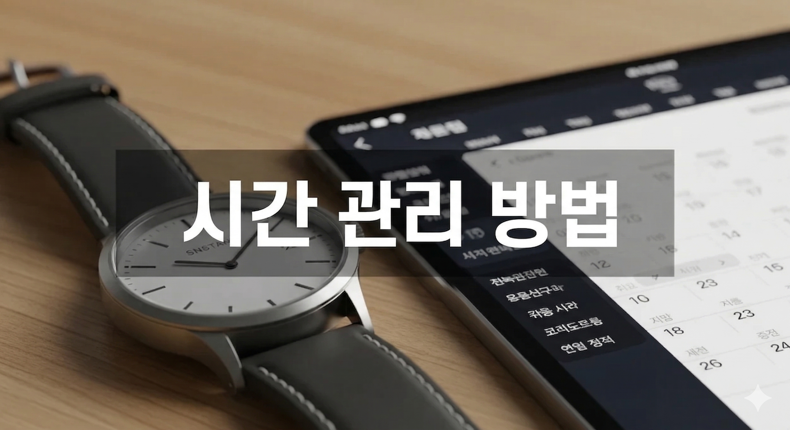 효율적인 삶을 위한 시간 관리 방법: 업무 성과와 건강을 동시에 잡는 6가지 전략