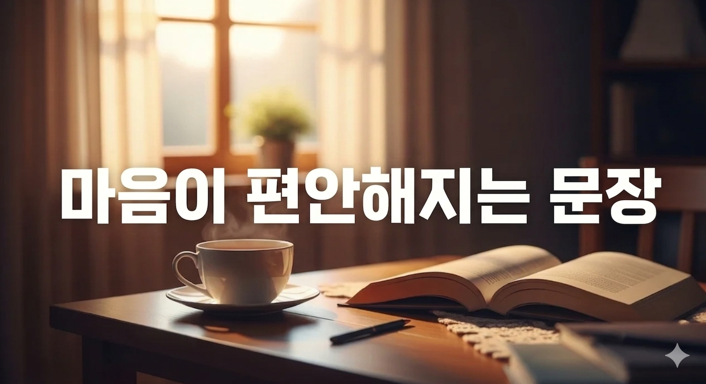 지친 마음을 다독이는, 마음이 편안해지는 문장과 힐링 글귀 모음