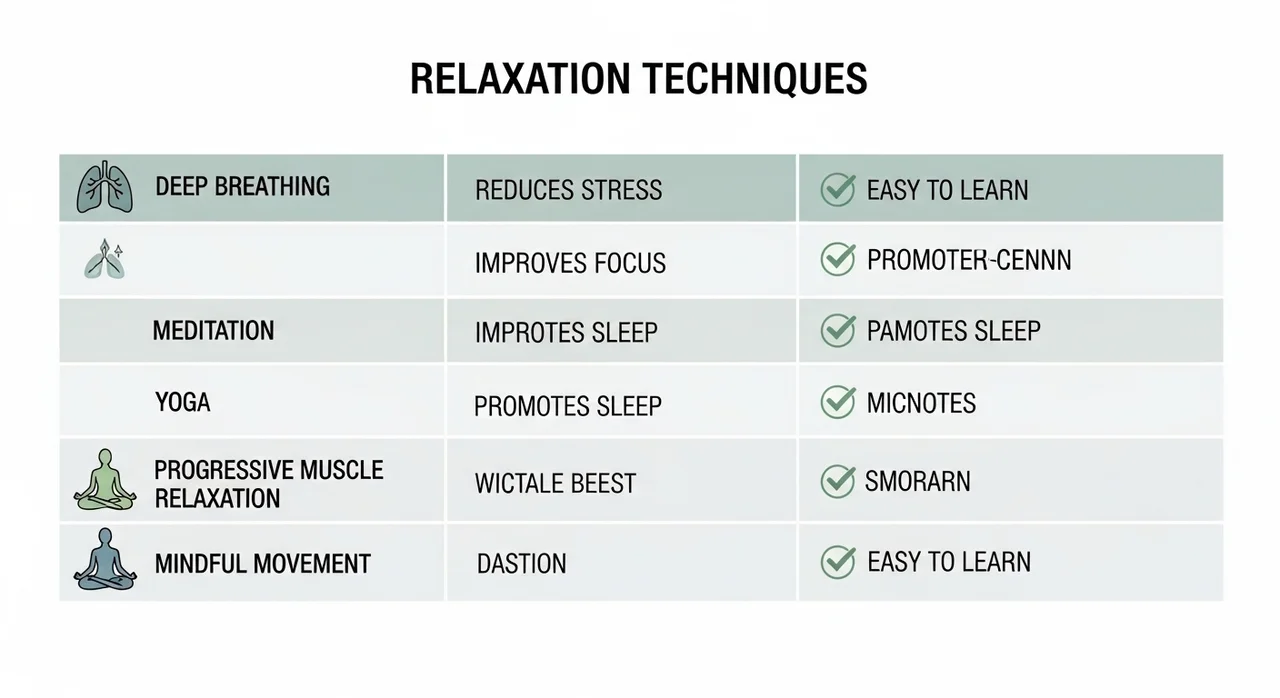 즉각적인 효과를 내는 긴장 완화 기술 비교