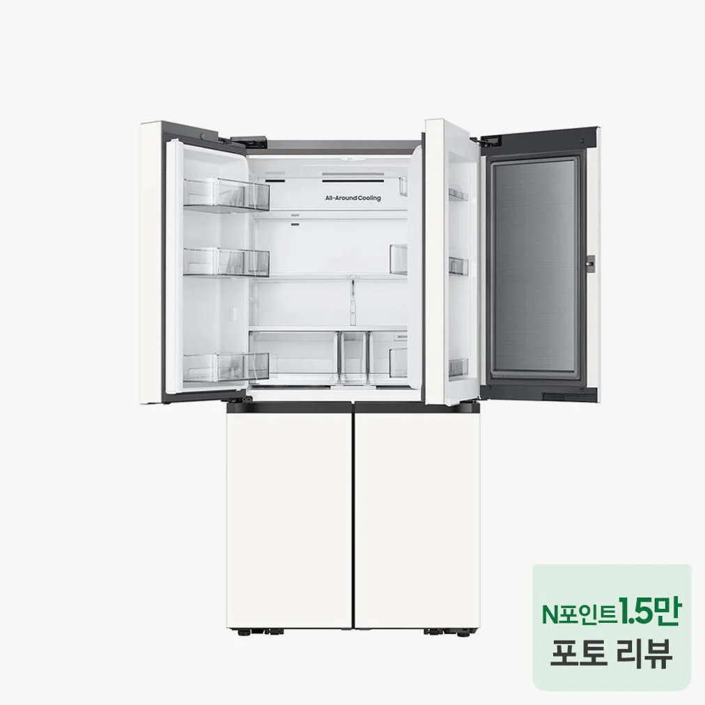 [한정특가169만원대]삼성 비스포크 AI 냉장고 4도어 902L 1등급 에센셜 화이트(RM70F90M1ZD) 상세 이미지 9