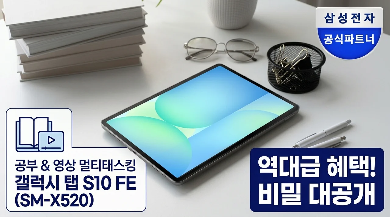 역대급 혜택? 갤럭시탭 S10 FE SM-X520, 공부와 영상 시청을 동시에 잡는 비결