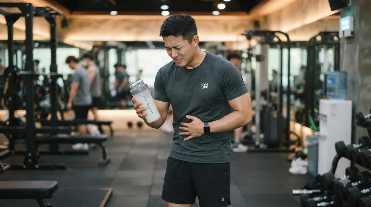 유청 단백질만 먹으면 속이 더부룩하신가요? 핵심 해결책 공개