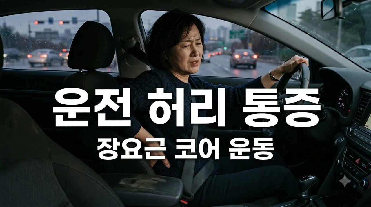 장시간 운전 허리 통증 완화법! 장요근 이완과 코어 강화 운동 3가지