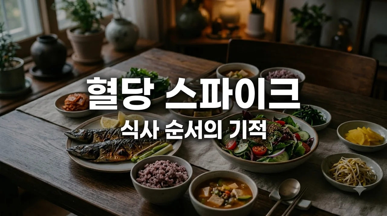 혈당 스파이크 방지! 식사 순서만 바꿔도 30% 낮아지는 기적의 식사법