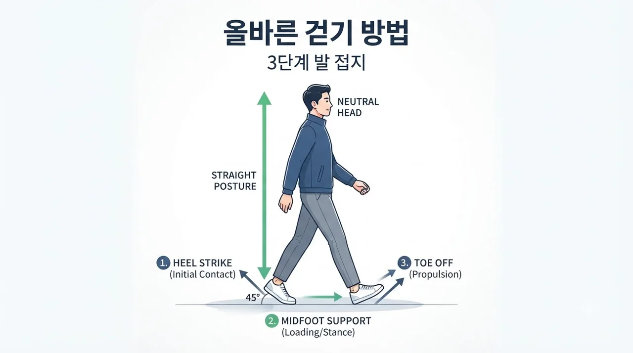 운동 효과를 2배로 높이는 올바른 걷기 자세