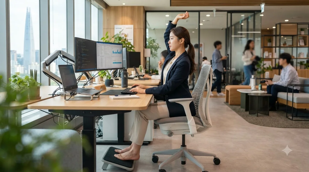 의자에 앉아서 실천하는 마이크로 무브먼트 3단계