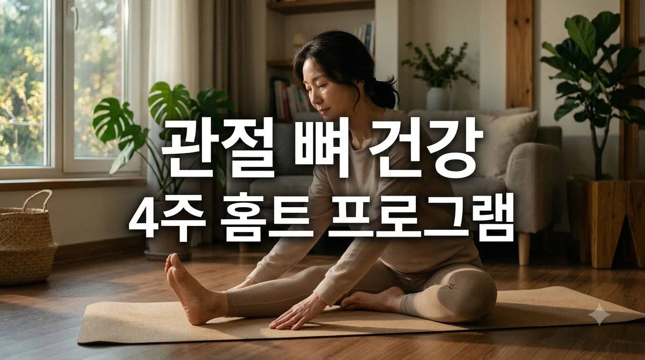 50대 여성 관절 통증 완화 및 뼈 건강 4주 홈트레이닝 루틴