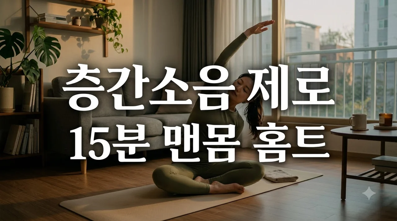 층간소음 없는 홈트레이닝 루틴, 하루 15분 맨몸 운동 가이드