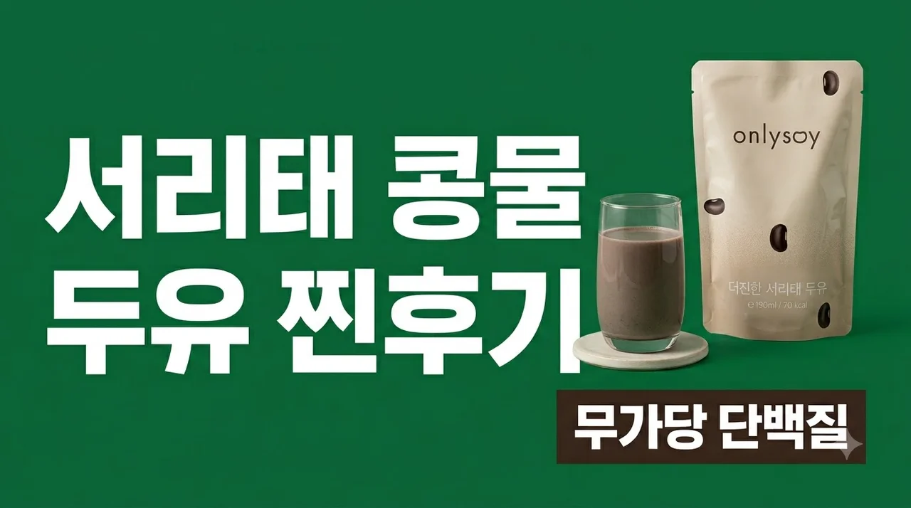 온리소이 더 진한 서리태 콩물 두유 무가당 단백질 찐후기