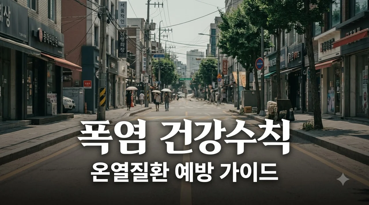 폭염 건강수칙 총정리: 외출·운동·수분 섭취와 온열질환 행동법