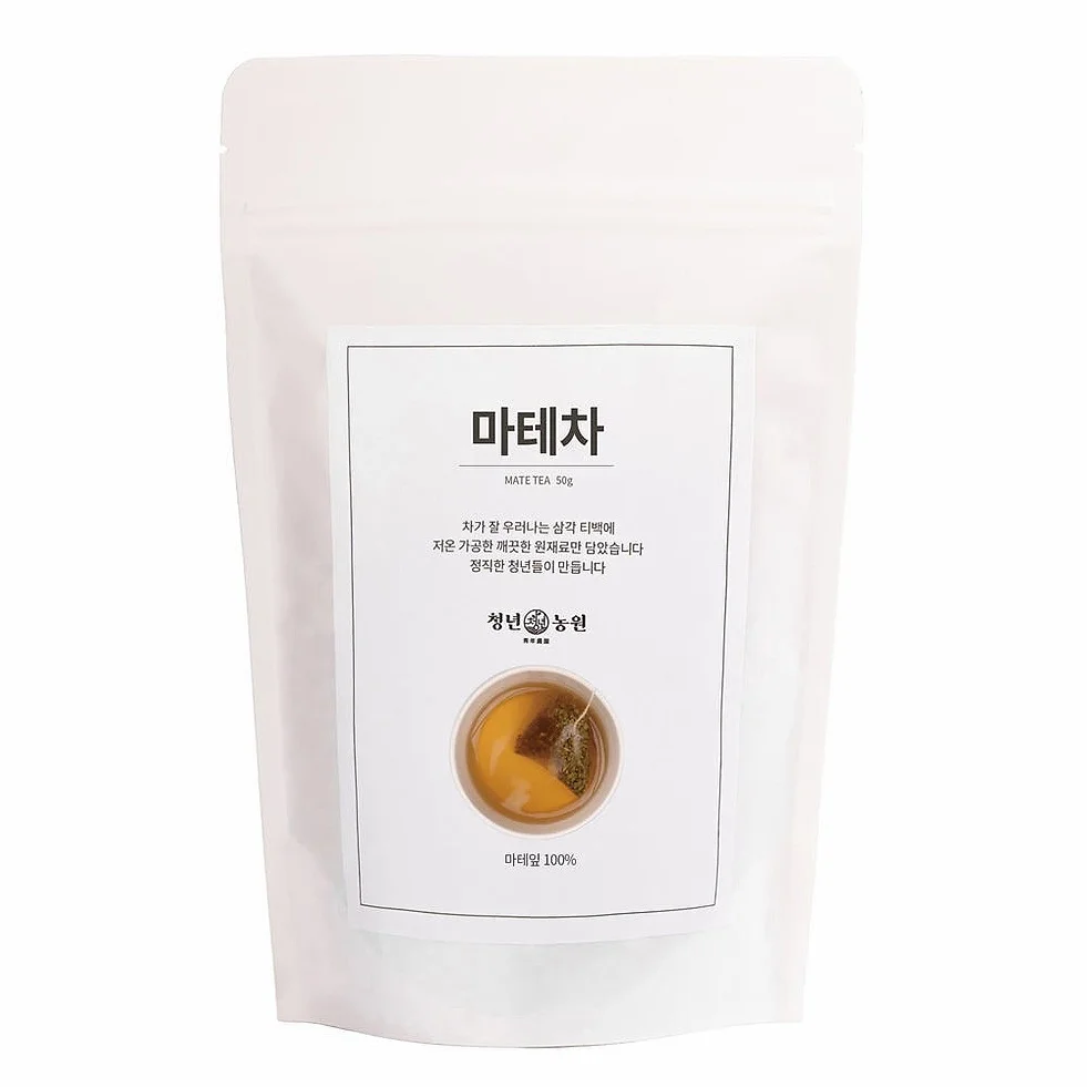[청년농원] 마테차 태양의 마테 효능 무카페인 생분해 마테 티백 [원산지:상세설명에 표시] 상세 이미지 1