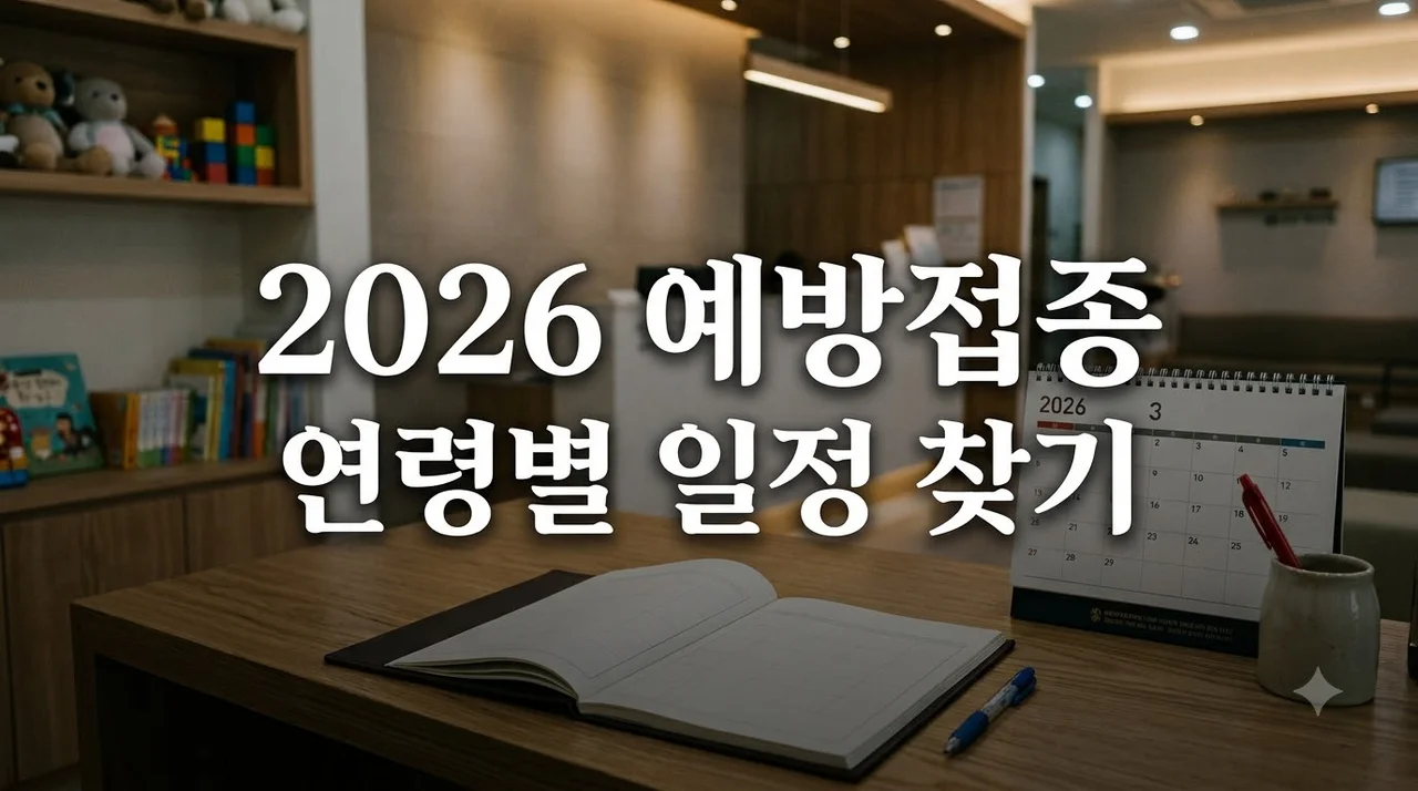 2026 예방접종 일정 어디서 확인할까? 연령별 공식 정보 찾는 3단계