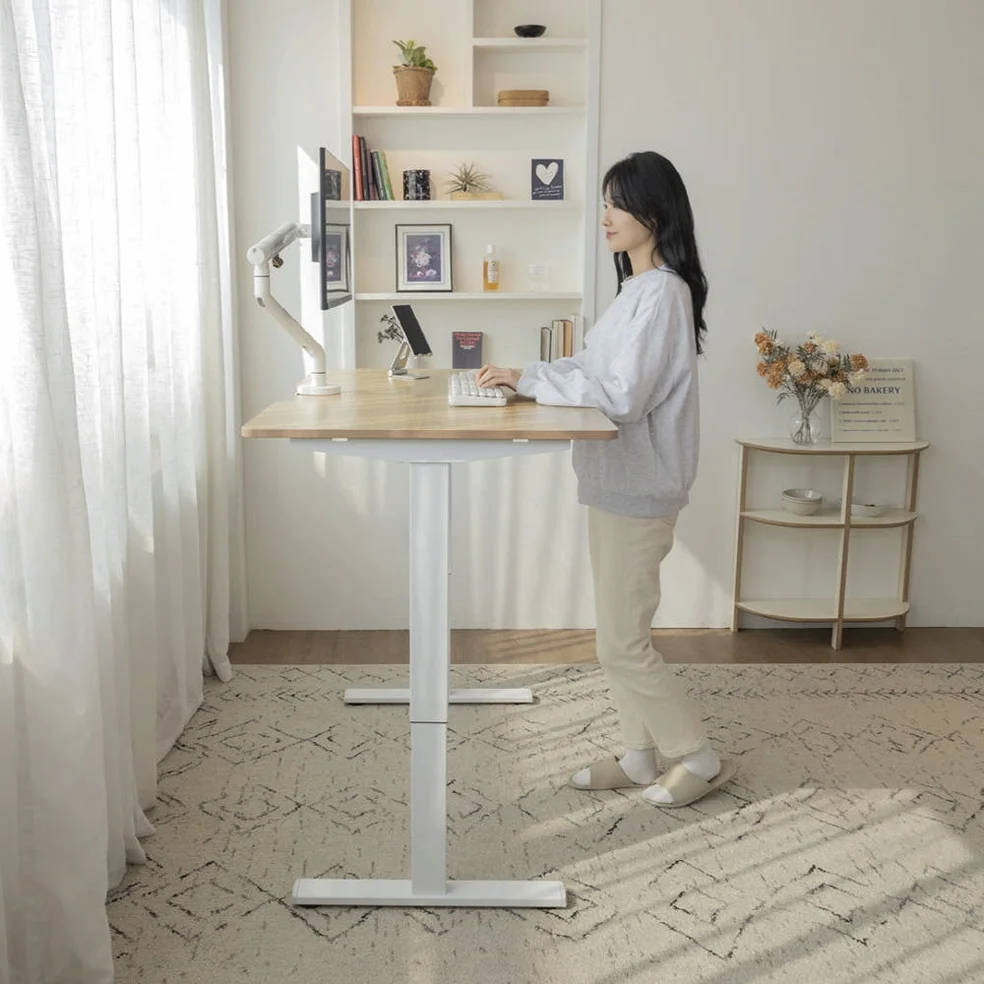 [자가 설치] 핏쳐 수동식 높이 조절 모션 데스크 책상 M1 PLUS 상판25mm 1200 상세 이미지 8