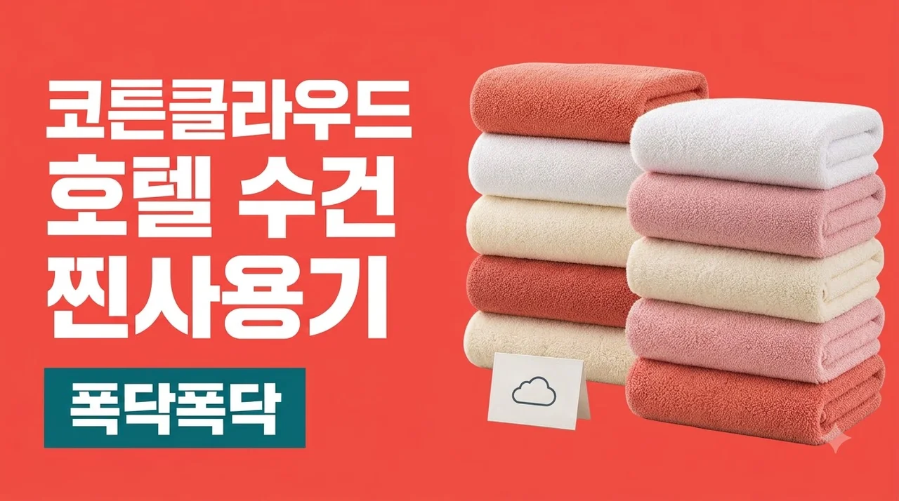 코튼클라우드 호텔 수건 40수 200g 10장 세트 찐사용기
