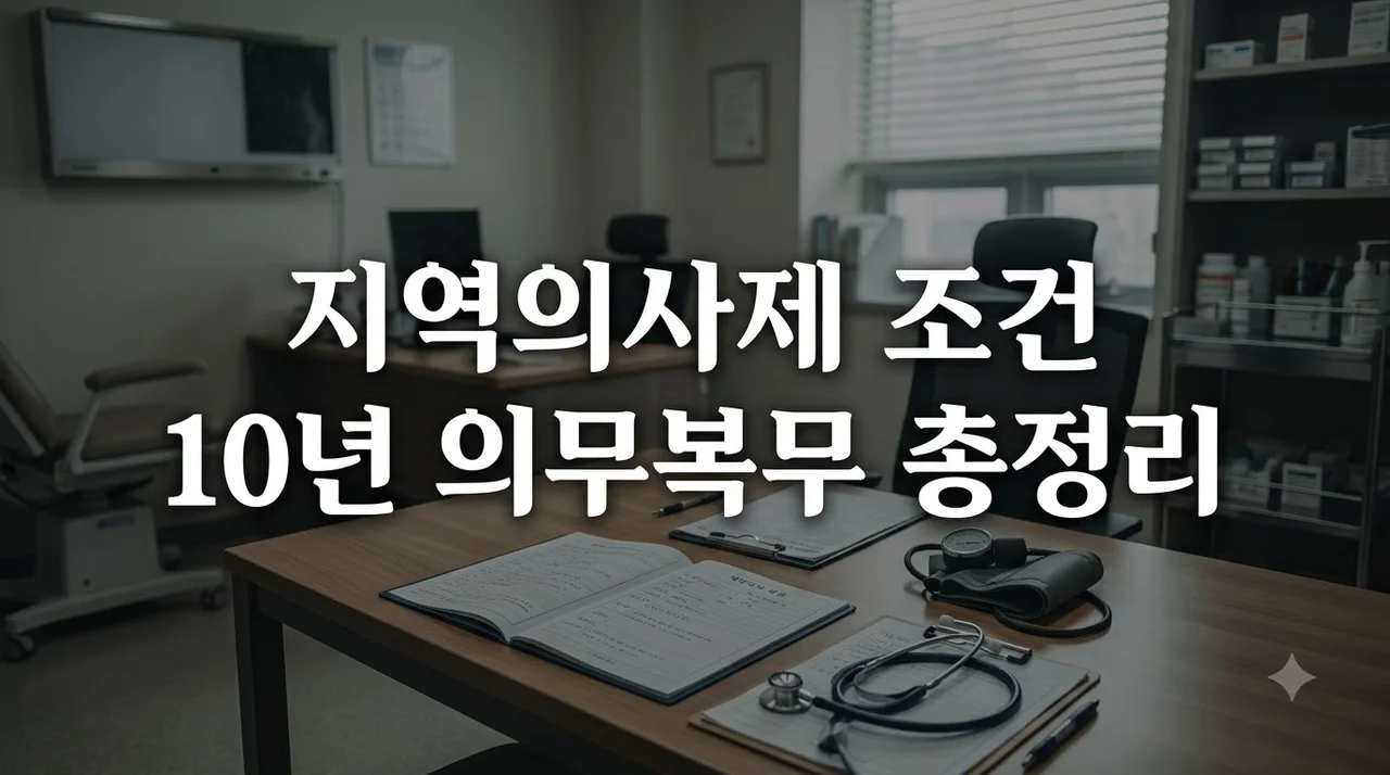지역의사제 490명·계약형 필수의사 448명 선발 조건 완벽 총정리