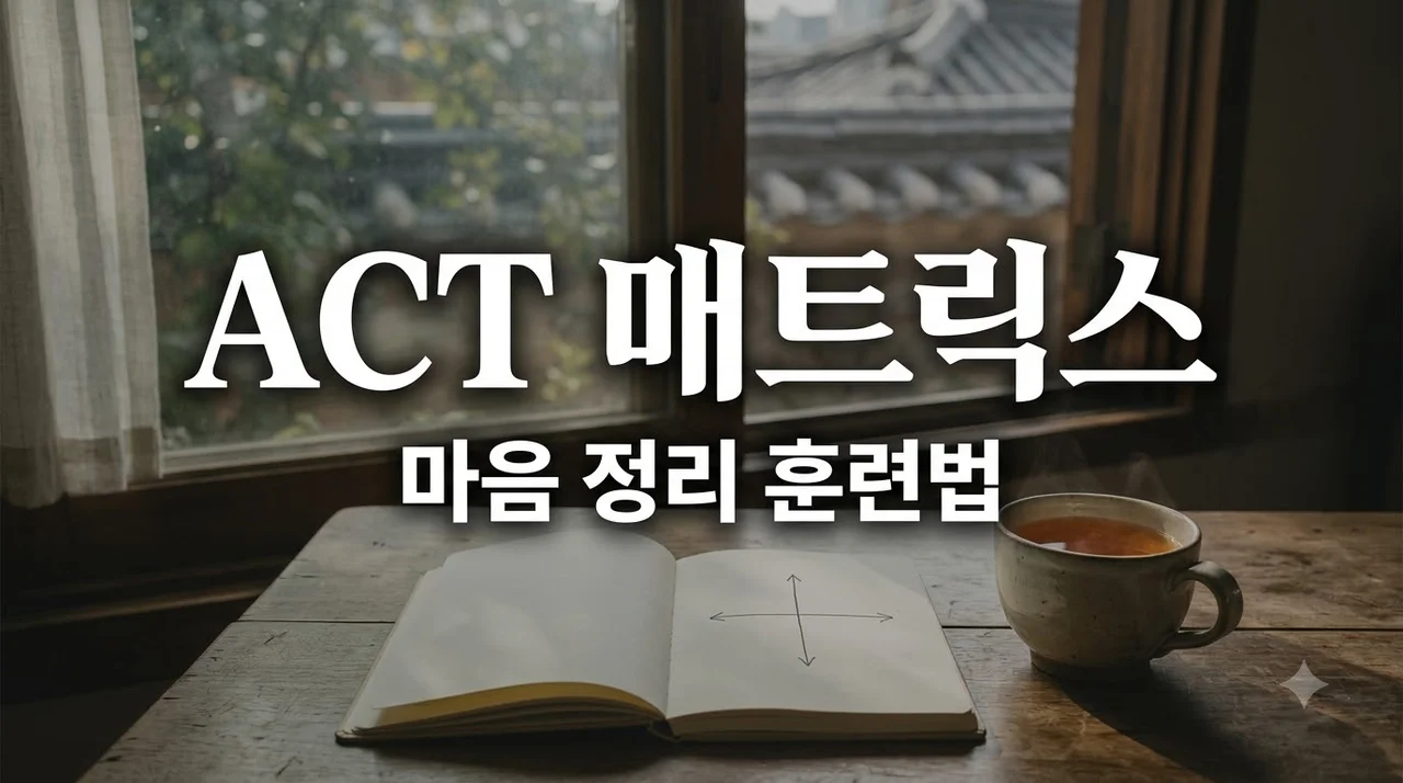 ACT 매트릭스란? 스트레스 상황에서 생각·감정 다스리는 법