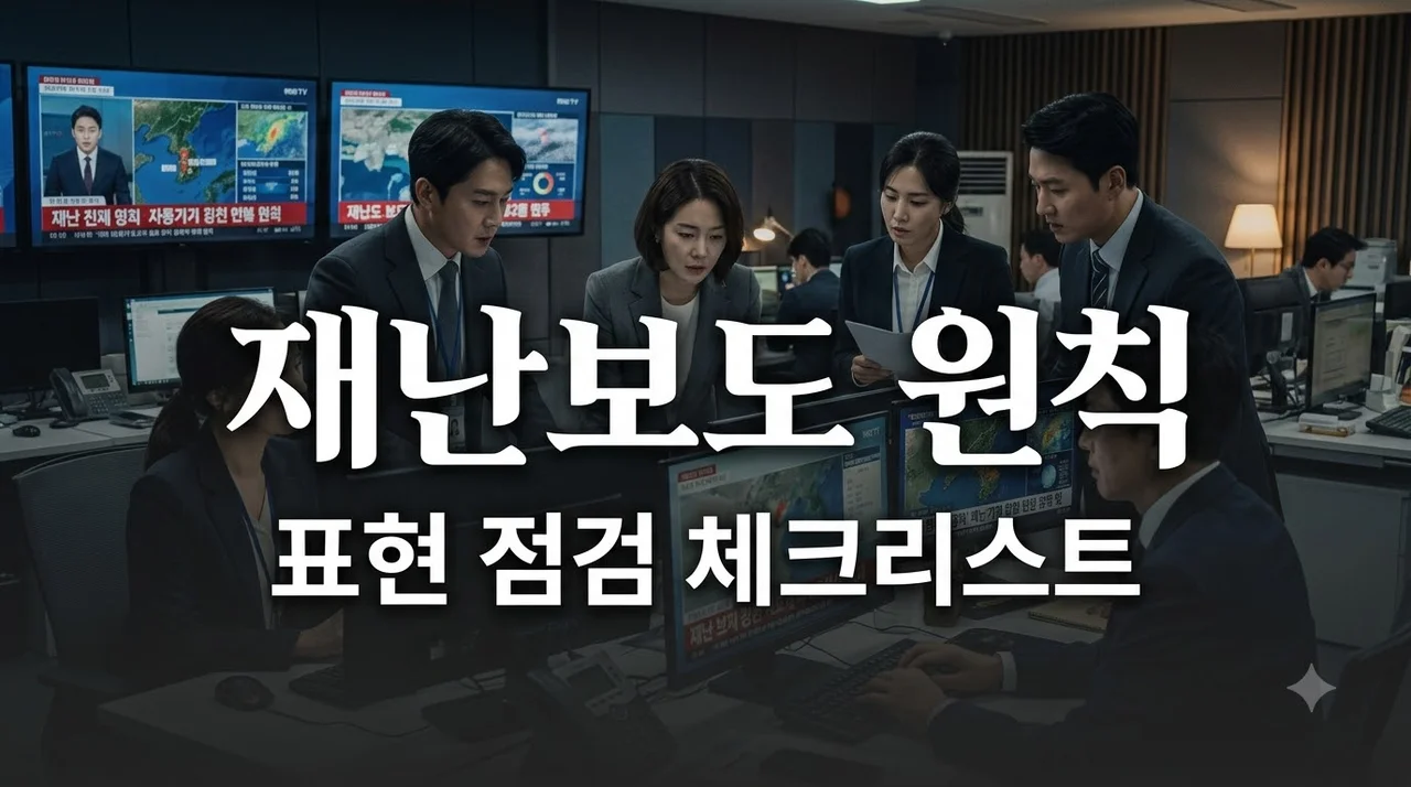 재난보도 체크리스트와 자극적 표현 점검법: 기자·데스크 실무 가이드