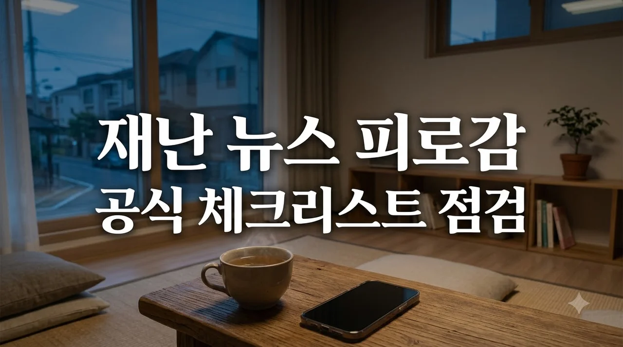 재난 보도 피로감 해소법: 공식 미디어 체크리스트와 멘탈 관리 팁