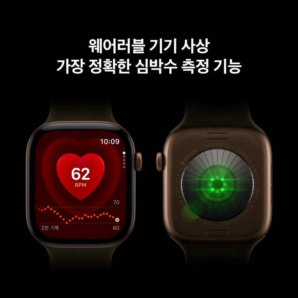 (2차 예약) 공식 애플워치 12 GPS 42mm 스페이스 그레이 알루미늄, 네이비 블루 스포츠 밴드 (S/M) MJE74KH/A 상세 이미지 6