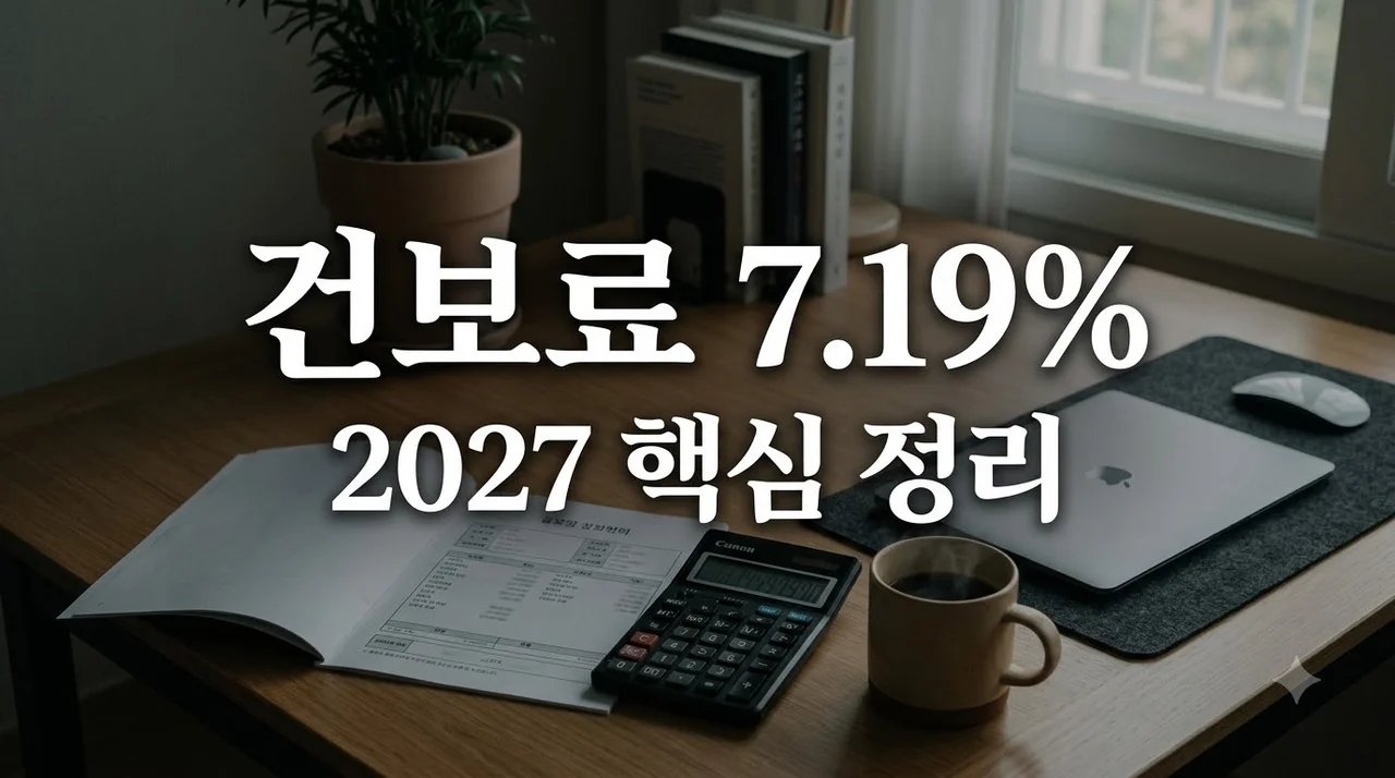 2027 건강보험료율 7.19% 유지, 직장·지역가입자 납부액 계산법과 핵심