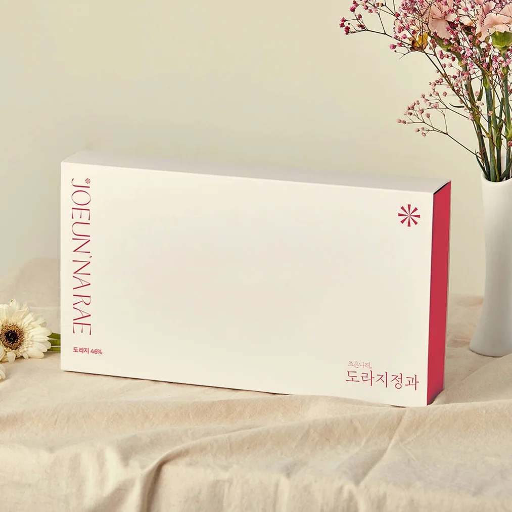 조은나래 도라지정과 500g 설 추석 부모님 상견례 어버이날 선물 콩고물 곁보자기 진한빨강 [원산지:상세설명에 표시] 상세 이미지 5