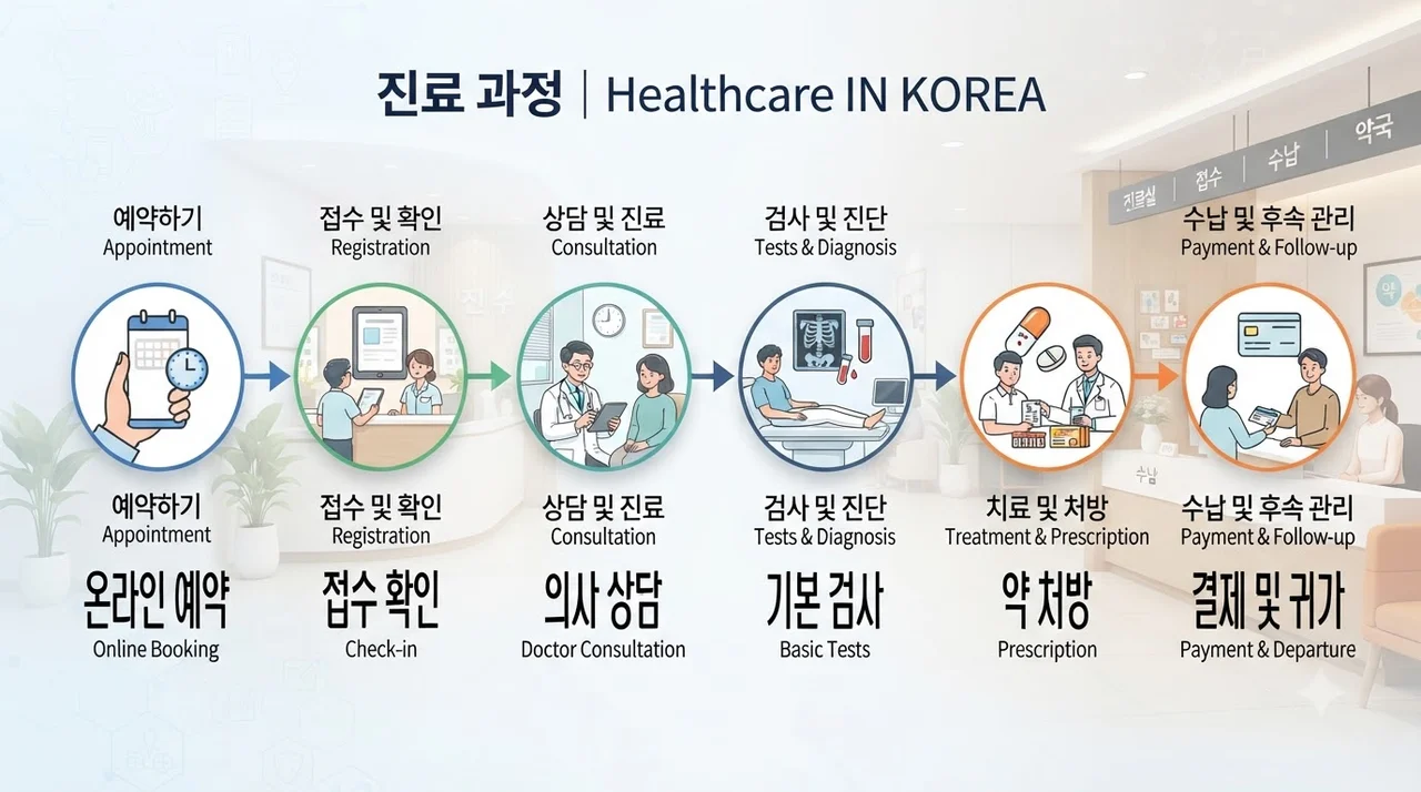 동네의원 포괄 건강관리 서비스 4단계 이용 절차