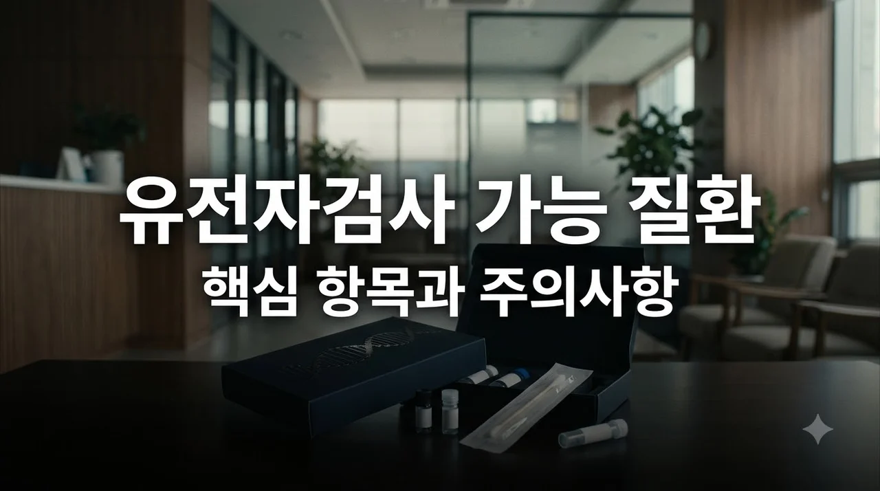 유전자검사 가능 질환 완벽 정리: 병원 검사와 DTC 키트 차이