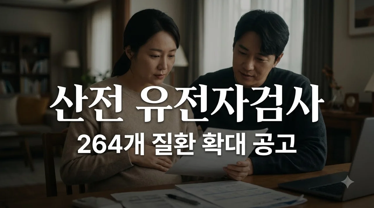 산전 유전자검사 공고 완벽 정리: 허용 질환 264개 확대 및 신청 가이드