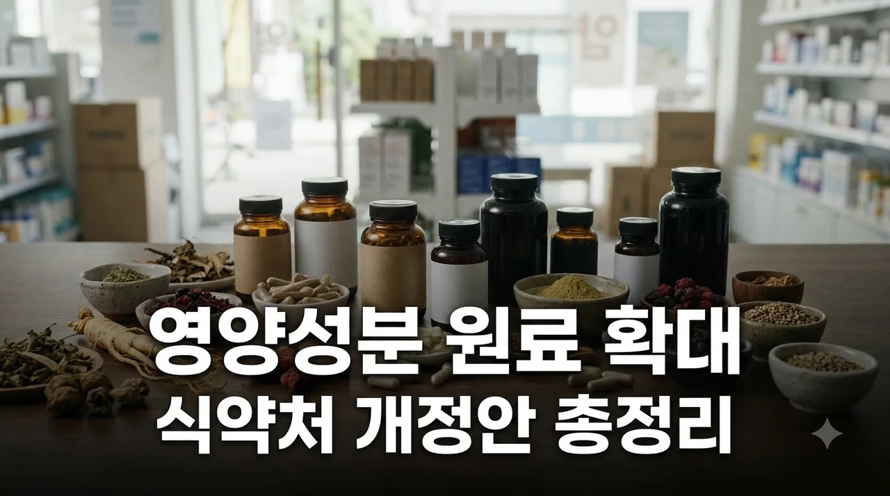 영양성분 원료 확대 식약처 개정안 총정리 및 달라진 5가지