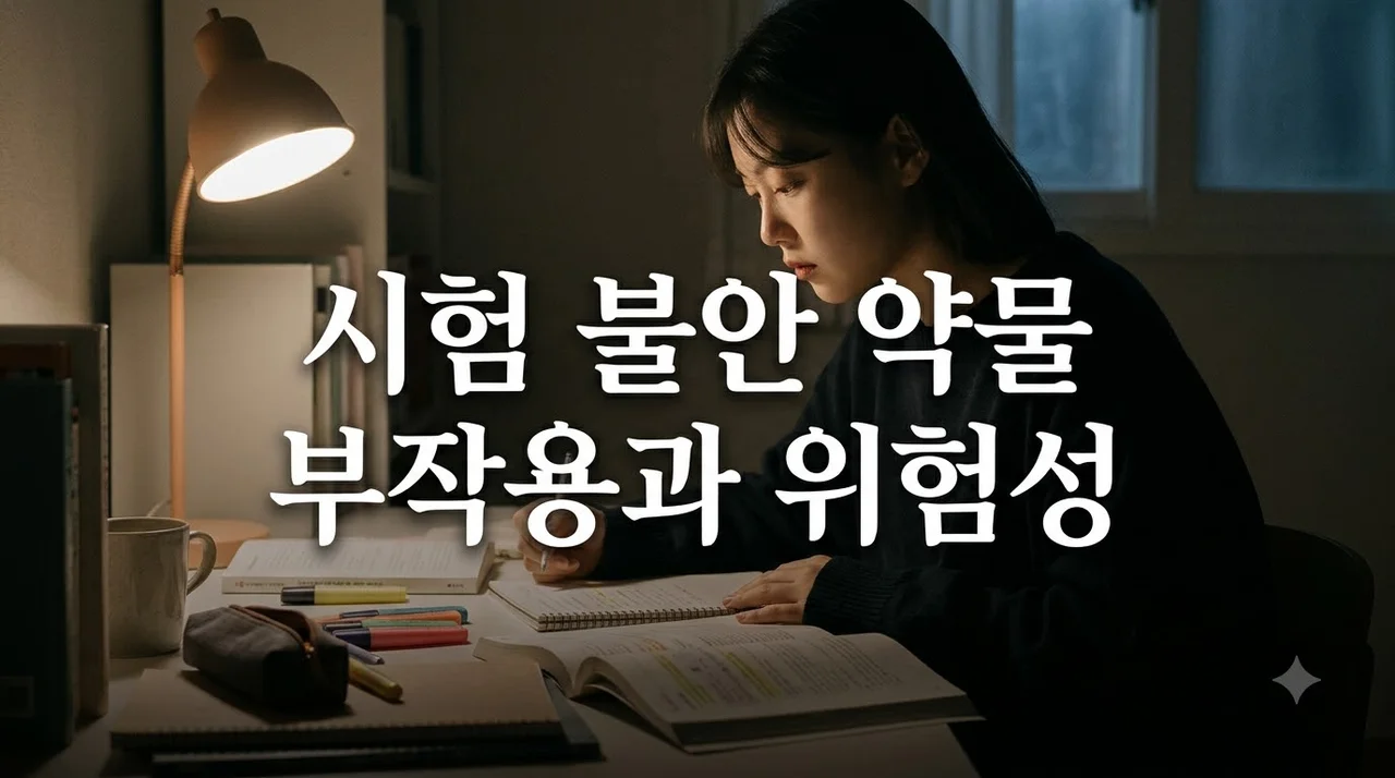 시험 불안 약물 오용의 위험성과 부작용, 안전한 극복법
