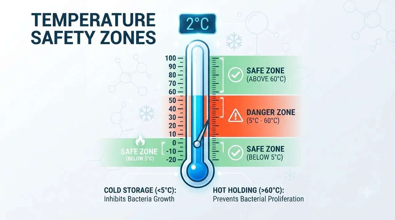세균이 폭발하는 위험 온도구간 5℃~60℃와 식중독균의 비밀